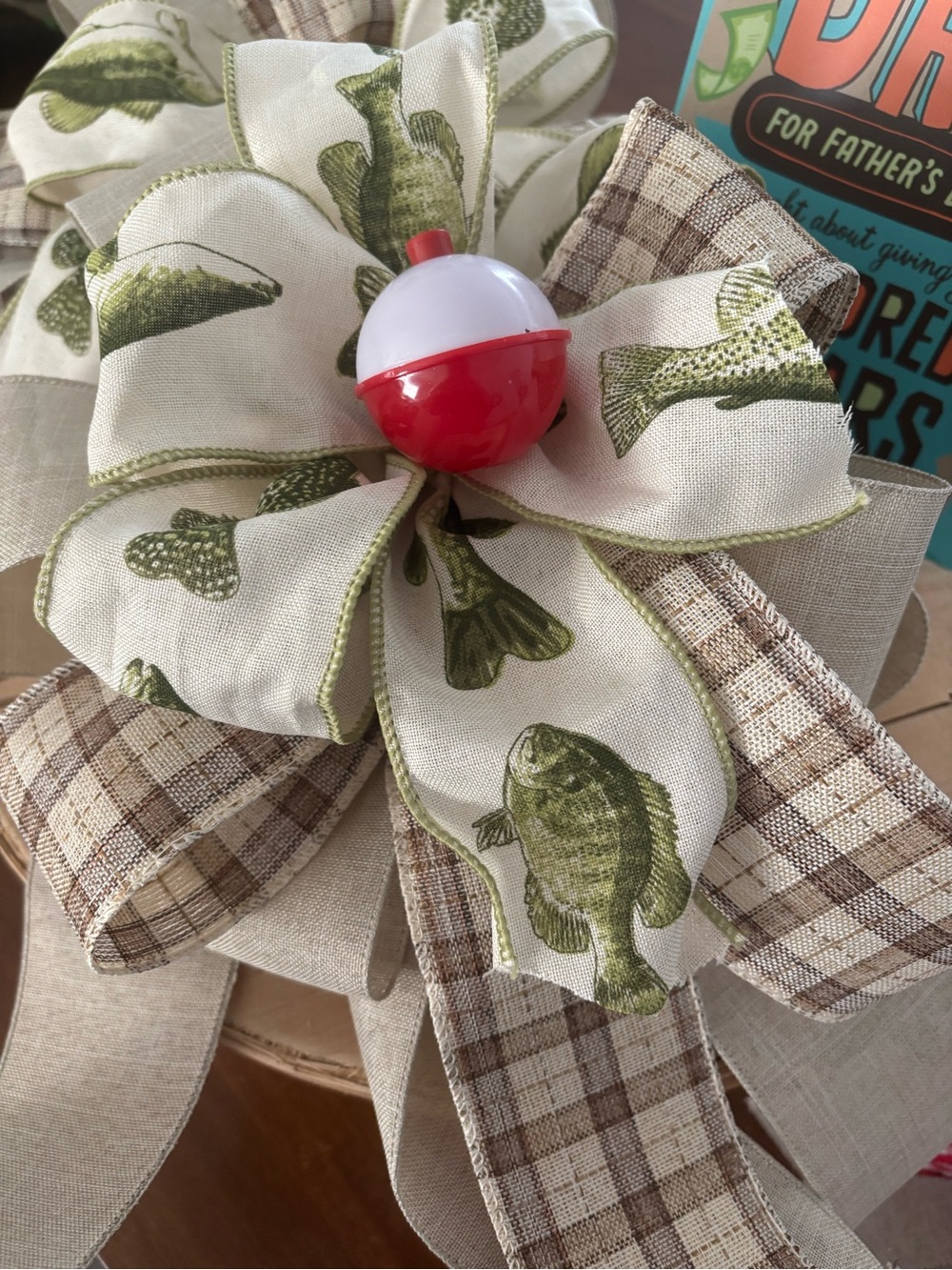 Fishing Bow Fathers Day Handmade Gift DIY Final Sale